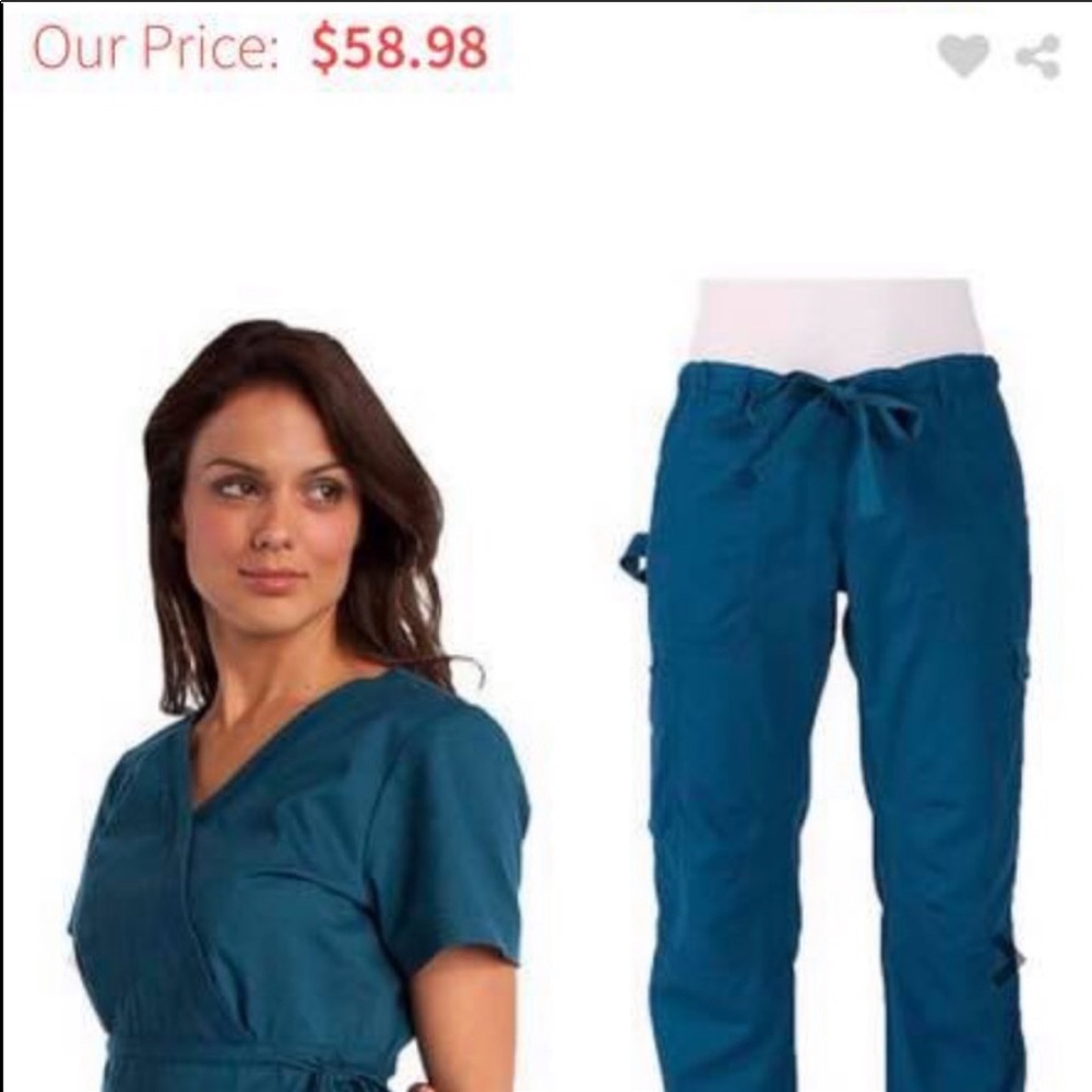 Teal Koi Scrub Set